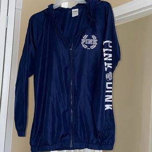 Pink Navy Blue Lightweight Windbreaker